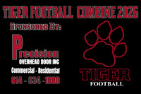 TIGER FOOTBALL COMBINE IN WHITE AND BLACK