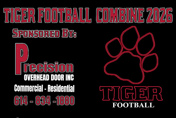 TIGER FOOTBALL COMBINE IN WHITE AND BLACK